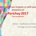 PARICHAY – A Fresher’s Party  for PGDM & MBA on 23rd Sept.’17