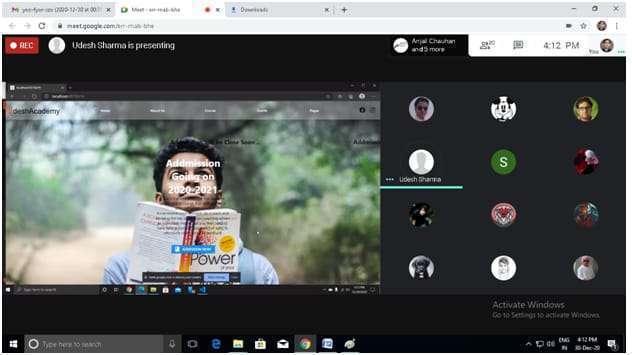 Successful completion and Results of Website Designing Competition