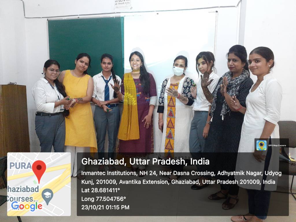 Mehndi and Card Making Competition at B.Ed Department